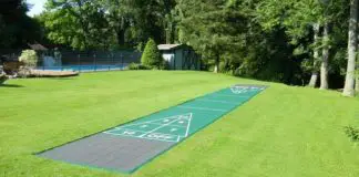 how to make shuffleboard court in your yard